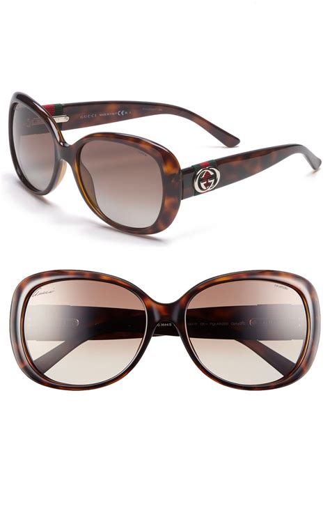 gucci 56mm polarized sunglasses|Gucci 56mm round sunglasses.